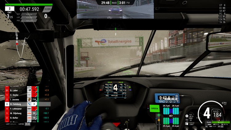 Tor Spa w pełnym deszczu w Assetto Corsa Competizione na PlayStation 5