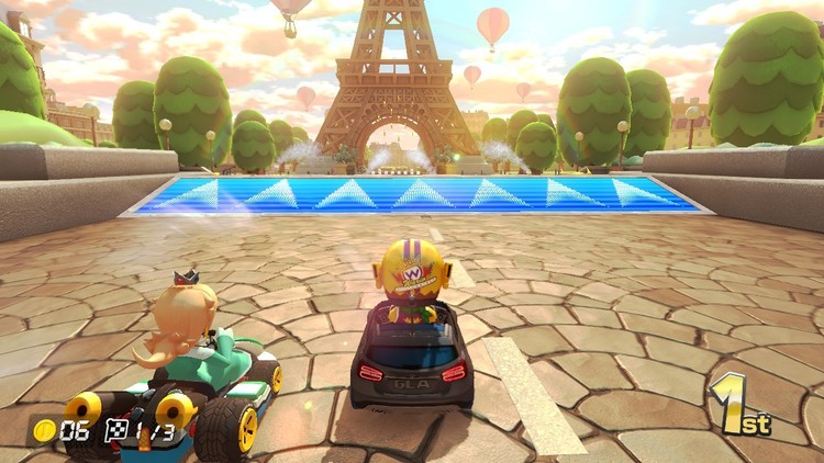 Paris Promenade z Mario Kart Tour to jedna z najgorszych tras w całej grze