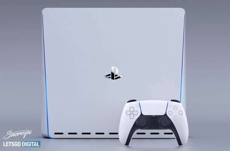 Rendery PlayStation 5 inspirowane kontrolerem DualSense