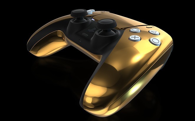 PlayStation 5, DualSense, Słuchawki PS5 ze złota