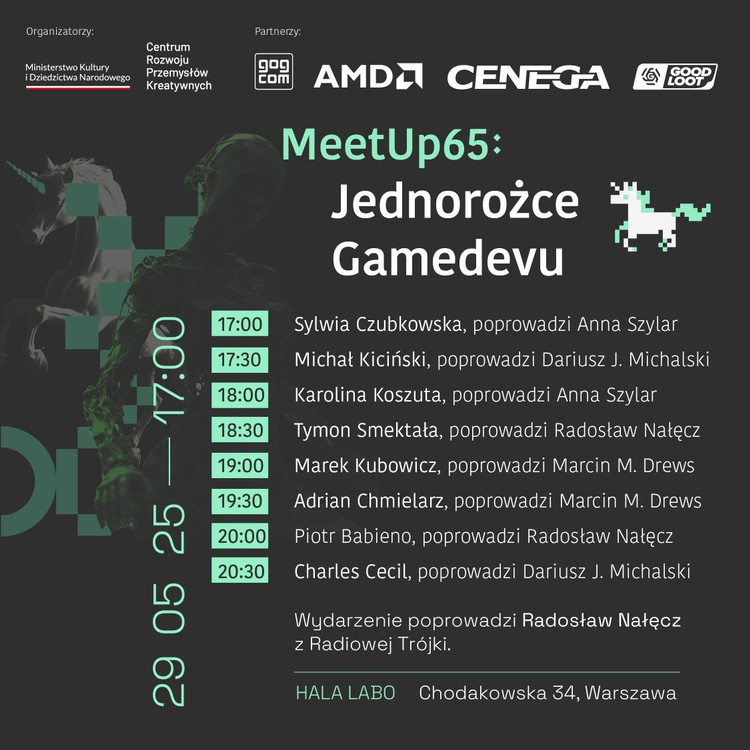 MeetUp65: Jednorożce Gamedevu