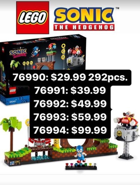 Lego Sonic – w sieci pojawiły się informacje o 5 nowych kompletach