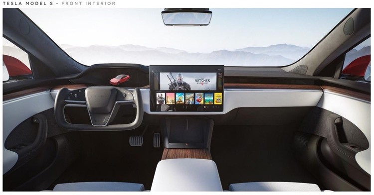 Odświeżona Tesla Model S pozwoli grać w Cyberpunk 2077 i Wiedźmina 3