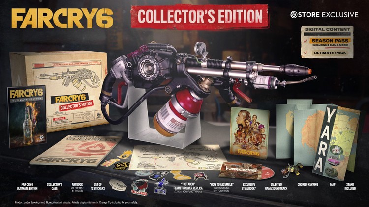 Edycja kolekcjonerska gry Far Cry 6, Far Cry 6 na pierwszych screenach. Kolekcjonerka z repliką miotacza płomieni