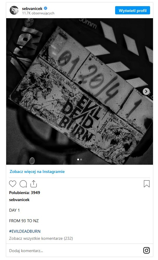 Pierwszy klaps na planie