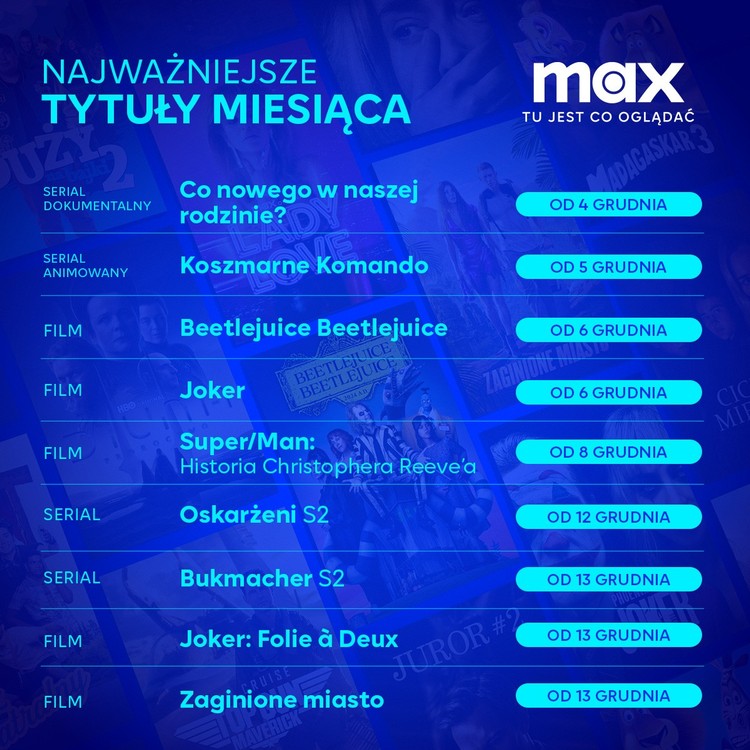 Max – premiery na grudzień