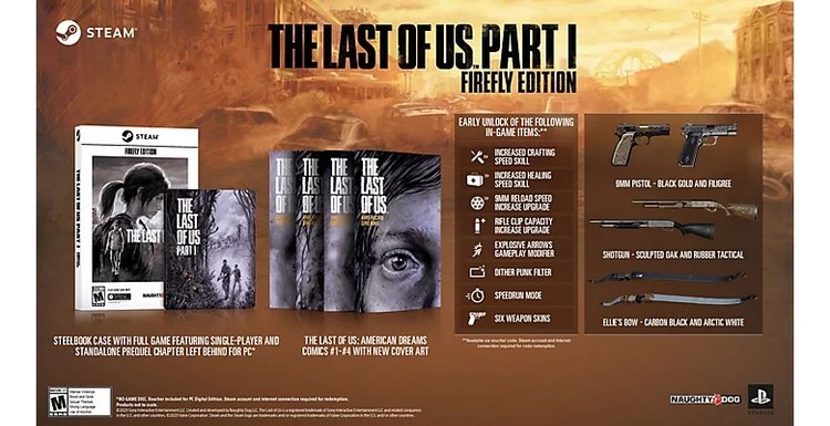The Last of Us: Part I – Firefly Edition na PC w sklepie Sony, Pierwsza gra Sony na PC w pudełku – TLoU Part I Firefly Edition w sklepie