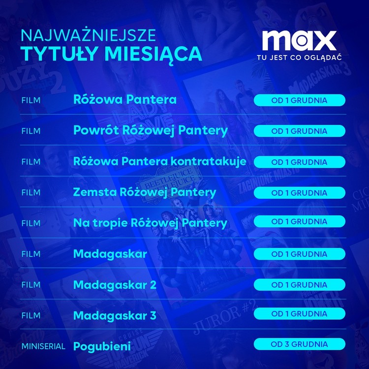 Max – premiery na grudzień