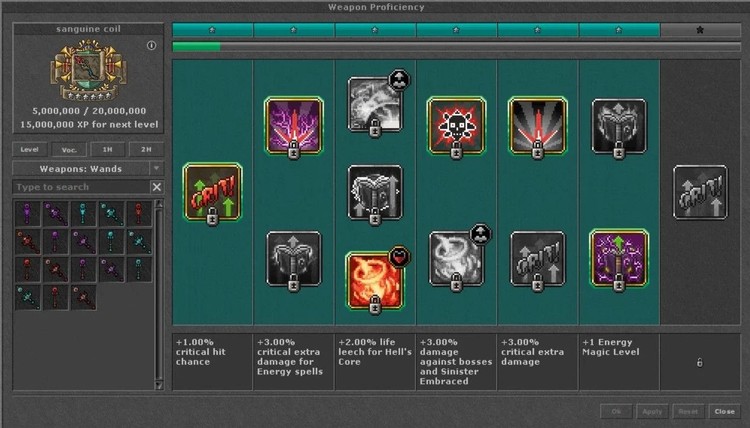 Tibia – System Biegłości Broni zmierza do gry, Tibia wprowadza kolejne nowości 28 lat po premierze. Ponad 400 drzewek rozwoju już wkrótce w grze