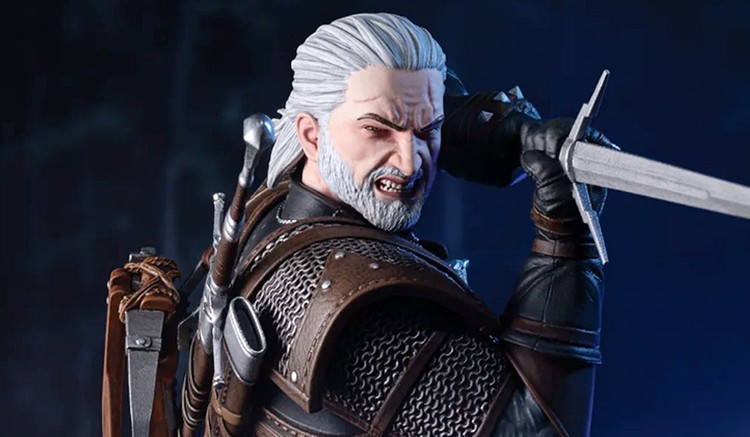 Geralt z Wiedźmina 3 na efektownej figurce. CDP RED zaprezentowało popiersie bohatera