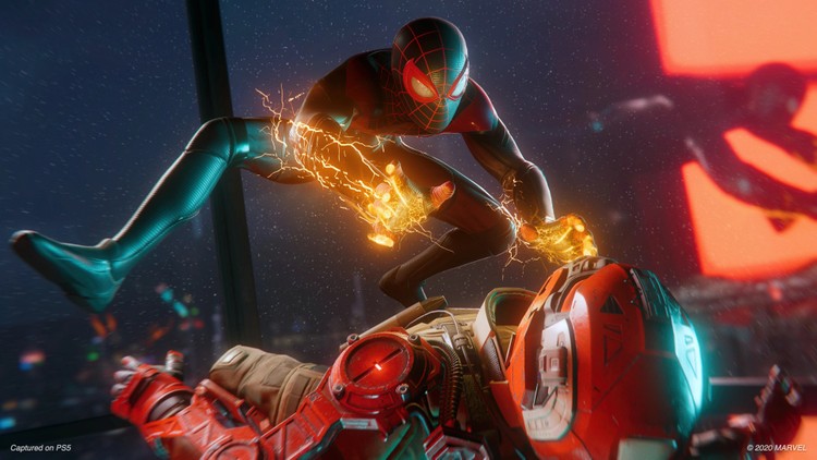 Spider-Man: Miles Morales na wideo prezentującym walkę z bossem w 4K i 60fps