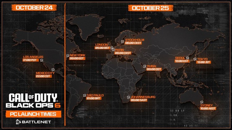 Call of Duty: Black Ops 6 – godziny premiery na PC