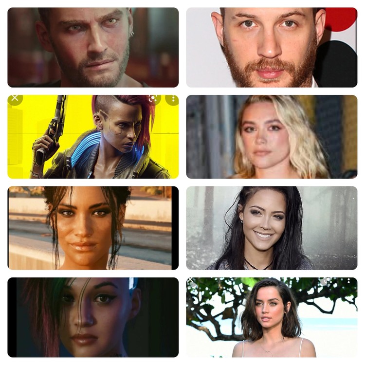 Męski V - Tom Hardy; Żeńska V - Florence Pugh; Panam - Tristin Mays; Judy - Ana de Armas