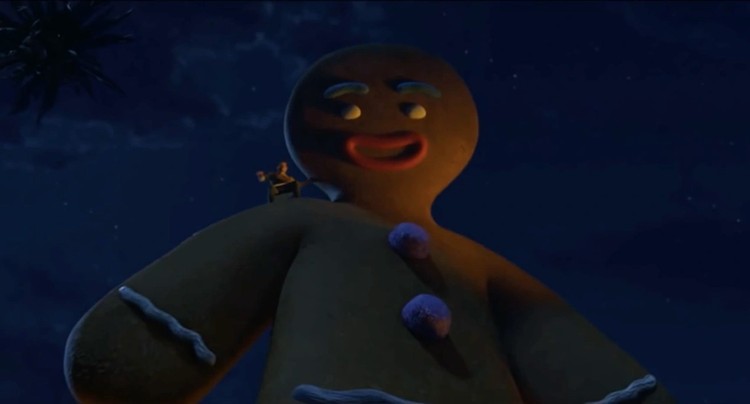 Pinokio: Niczego nie będę przełączać, dopóki nie pokażą Shreka i Fiony. Ciastek: Aaa, wypchaj się...