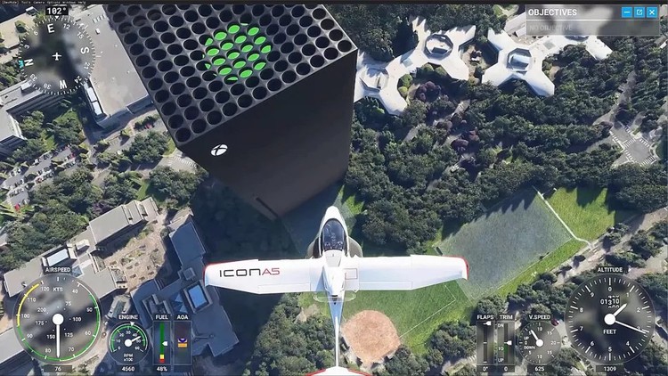 Jak wyglądałby ogromny XSX w środku miasta? W Microsoft Flight Simulator znajdziecie odpowiedź