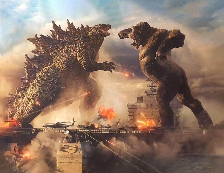 Godzilla vs Kong na zdjęciu z filmu. Szykuje się widowiskowa walka potworów
