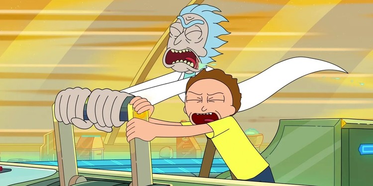 Anime z Rickiem i Mortym na pierwszym zdjęciu. Wygląda dziwnie