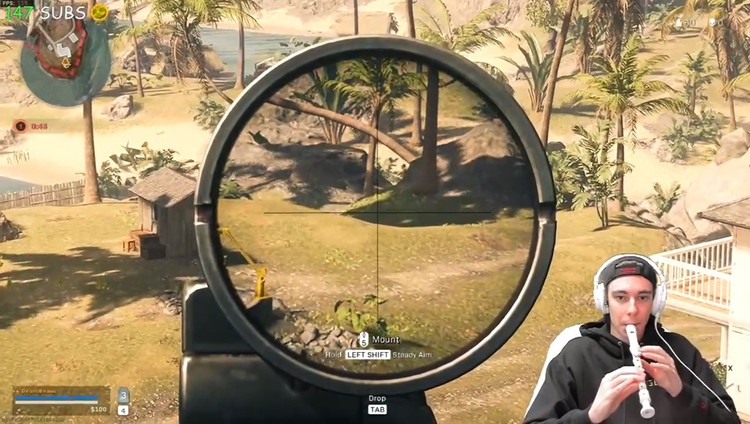 Fan Call of Duty Warzone gra w strzelankę fletem