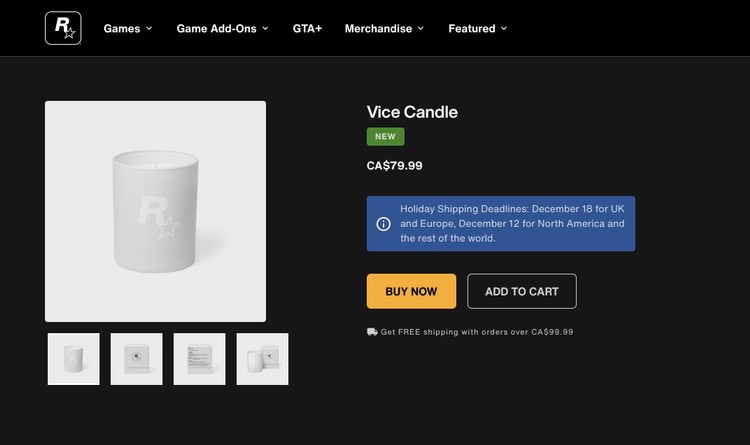 Rockstar Games – świeca o zapachu Vice City