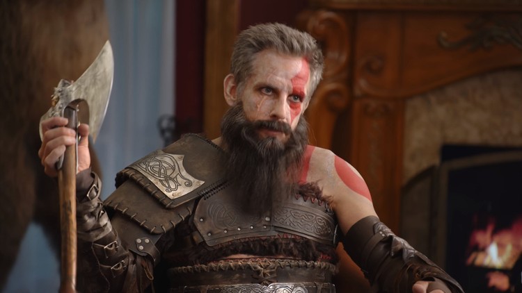 Ben Stiller jako Kratos. Rewelacyjna reklama God of War Ragnarok pełna gwiazd