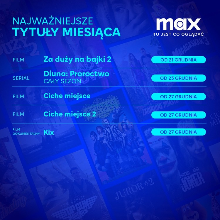 Max – premiery na grudzień