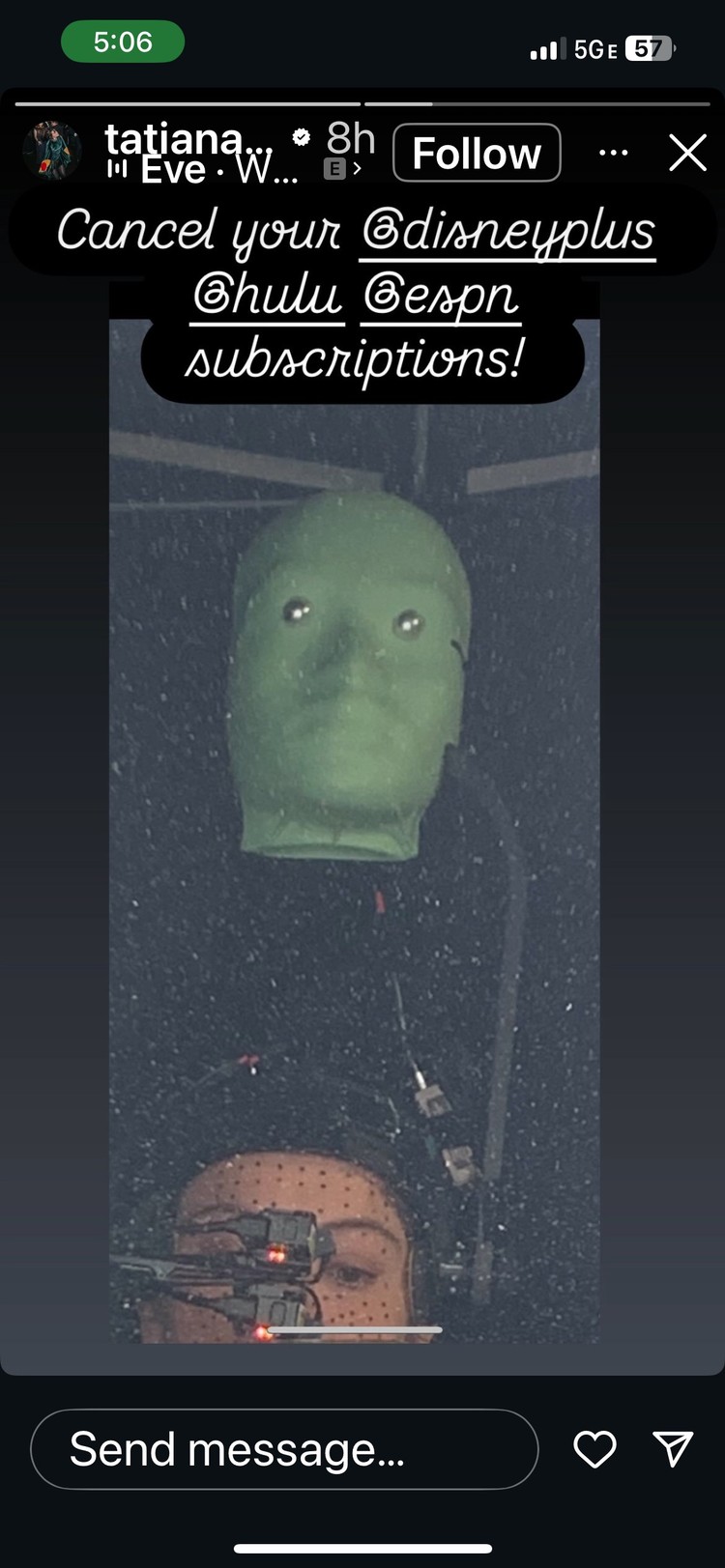 Post z mediów społecznościowych aktorki Tatiany Maslany