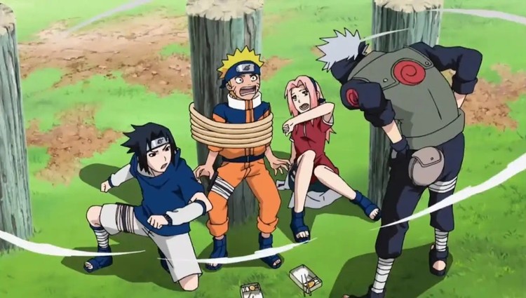 Do której drużyny należał Naruto razem z Sasuke i Sakurą?