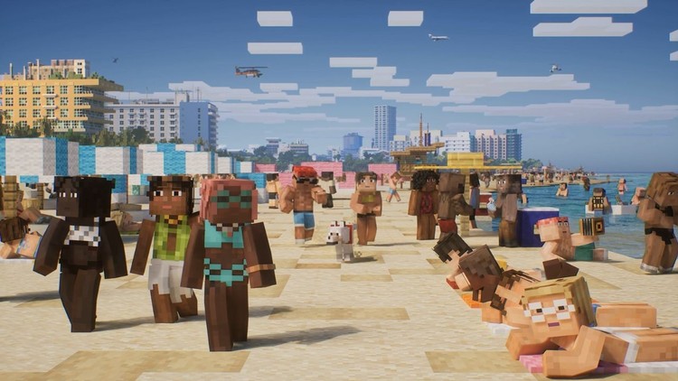 Trailer GTA 6 odtworzony w Minecraft. Imponująca dbałość o szczegóły