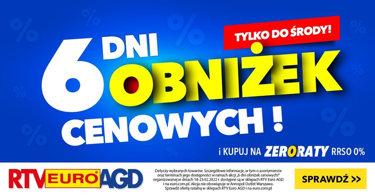 RTV Euro AGD zaprasza na 6 dni obniżek cenowych. Masa produktów w promocji