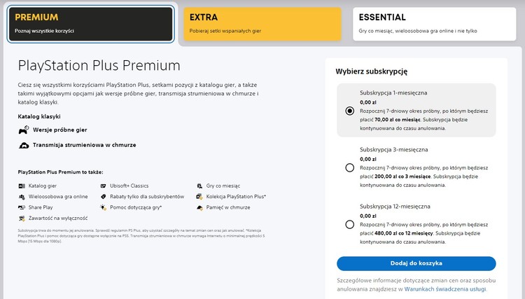 Darmowy okres próbny z PS Plus Extra lub Premium, PlayStation Plus Extra i Premium za darmo w ramach okresu próbnego