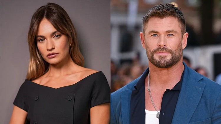 Lily James i Chrisa Hemswortha