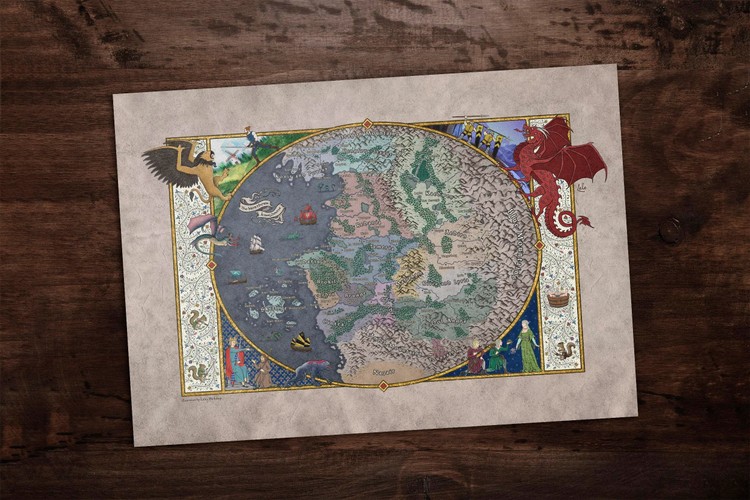 Fani Wiedźmina nie przestają zaskakiwać imponującymi projektami, Zdobiona mapa Królestw Północy zachwyca fanów Wiedźmina. Prace trwały pół roku