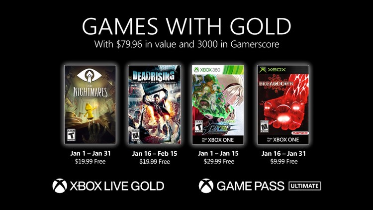Znamy ofertę Games with Gold na styczeń. Przerażające otwarcie roku przez Microsoft