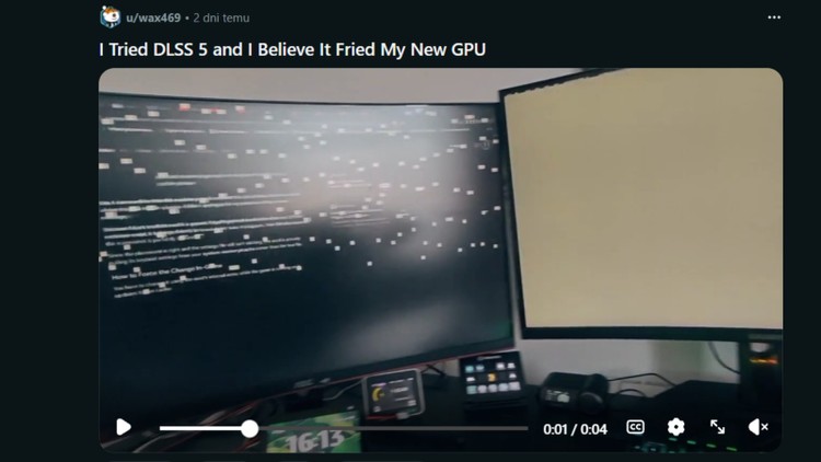 RTX 5080 umiera po włączeniu DLSS 5