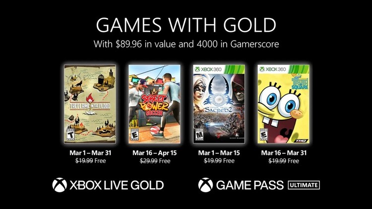 Games with Gold na marzec. Microsoft przedstawił listę gier (Aktualizacja)