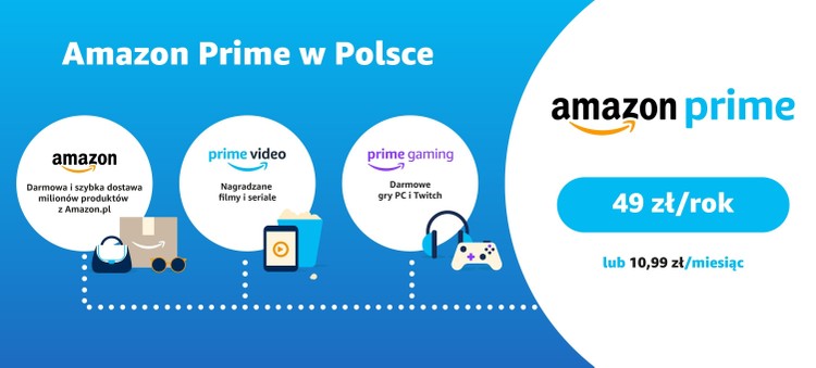 Amazon Prime oficjalnie w Polsce. Wielka promocja na Prime Video i Prime Gaming