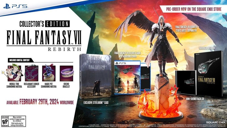Edycja kolekcjonerska Final Fantasy 7 Rebirth kosztuje około 1500zł, Final Fantasy 7 Rebirth - skład edycji kolekcjonerskiej