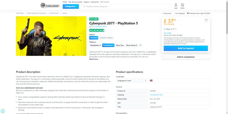 Cyberpunk 2077 może doczekać się wkrótce pudełkowej wersji na PlayStation 5 i Xbox Series X, Cyberpunk 2077 na PS5 i XSX wkrótce z wersją pudełkową? Wyciekła data premiery