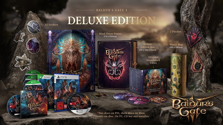 Baldur’s Gate 3 z bogatą wersją pudełkową. Wydanie Deluxe Edition robi wrażenie