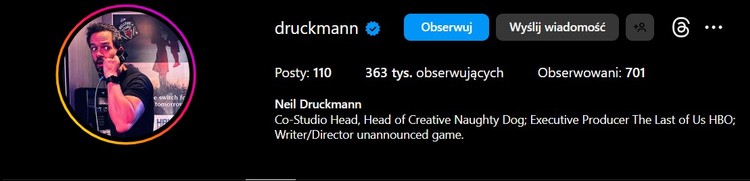 Neil Druckmann potwierdza, że wspólnie z Naughty Dog pracuje nad „niezapowiedzianą” grą, Neil Druckmann oficjalnie reżyserem i scenarzystą nowej gry studia Naughty Dog
