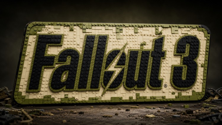 Logo Fallout 3 z LEGO