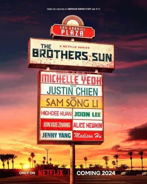Zwiastun i plakat promujące serial The Brothers Sun, Michelle Yeoh w komediowym serialu akcji - The Brothers Sun. Netflix pokazał krótki zwiastun 