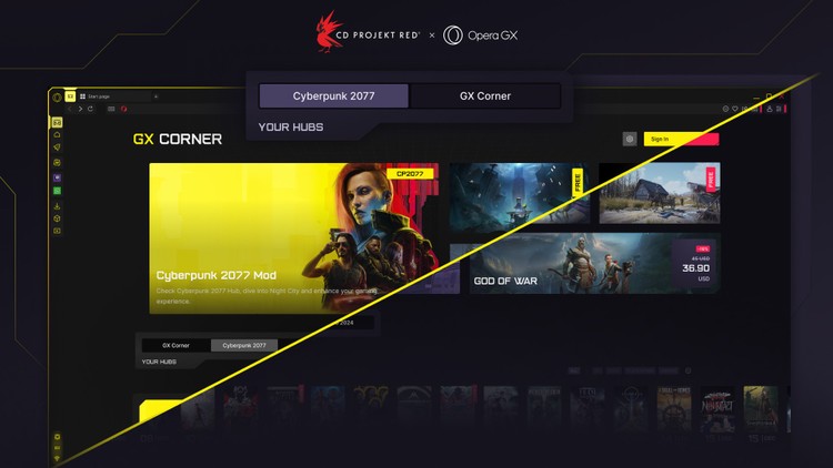 Opera GX prezentuje hub Cyberpunk 2077 – przenosząc cały świat gry bezpośrednio do przeglądarki