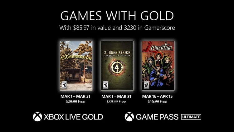 Oferta Games with Gold na marzec. Microsoft pozytywnie zaskakuje