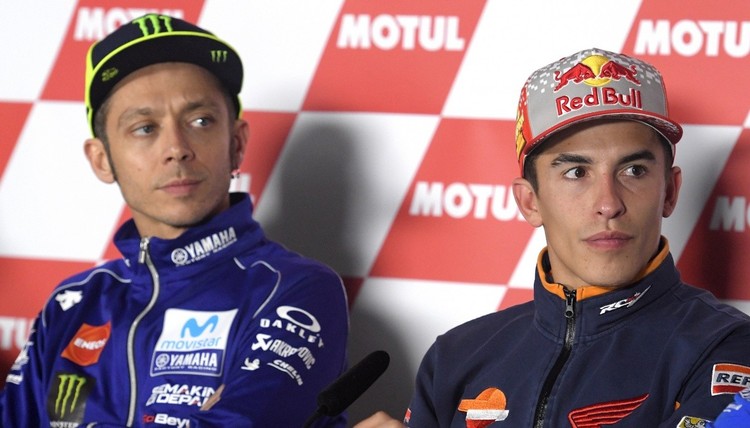 Od lewej: Valentino Rossi, Marc Marquez