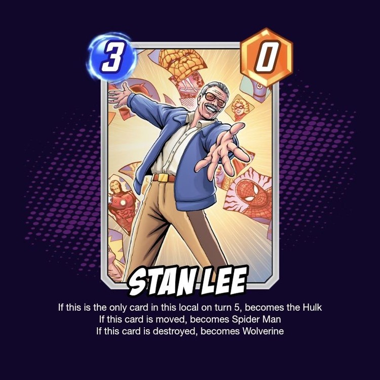 Stan Lee z pewnością na to zasługuje, Stan Lee w Marvel Snap. Interesujący pomysł fana