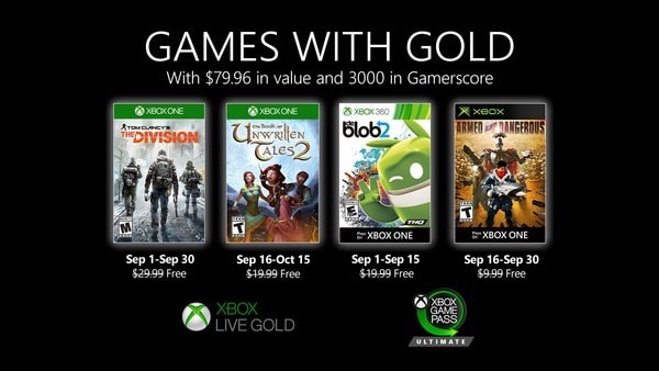 Microsoft odpowiada Sony – oferta Games with Gold na wrzesień