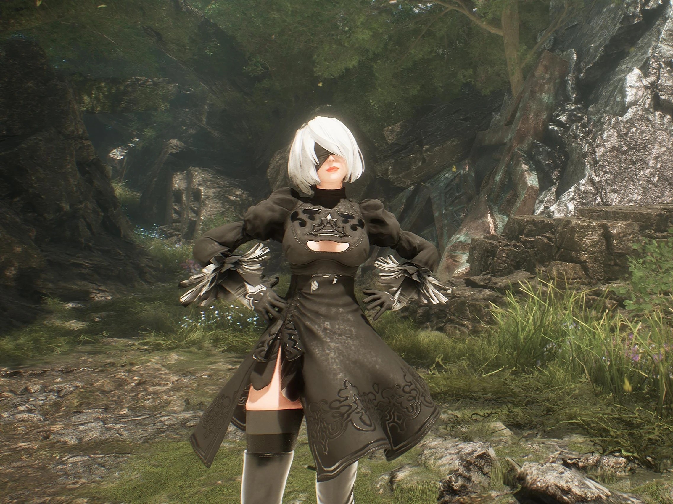 2B z NieR: Automata w Clair Obscur: Expedition 33. Fani kolejny raz stworzyli model postaci w innej grze