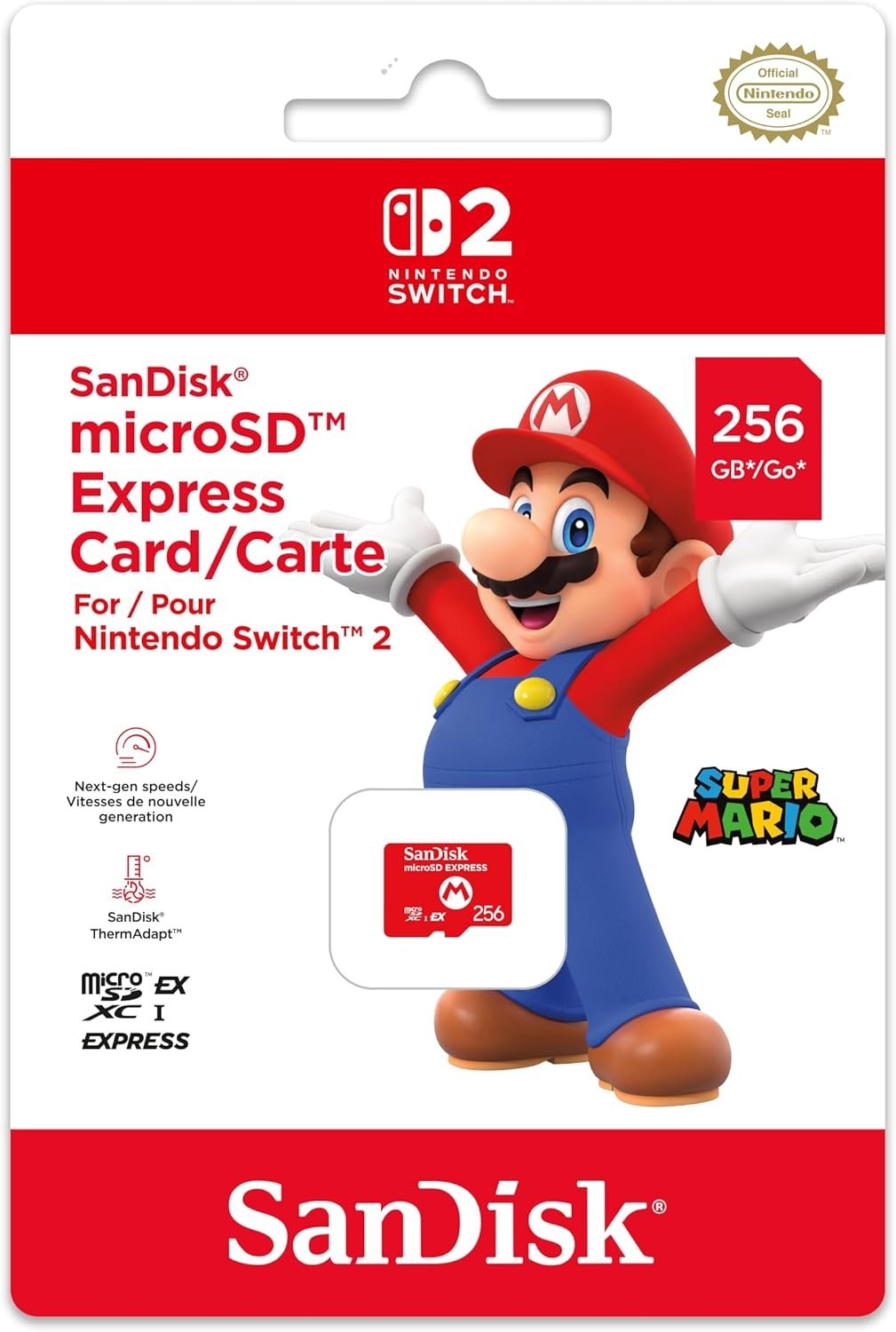 Karta pamięci microSD Express Sandisk (256GB) do Nintendo
